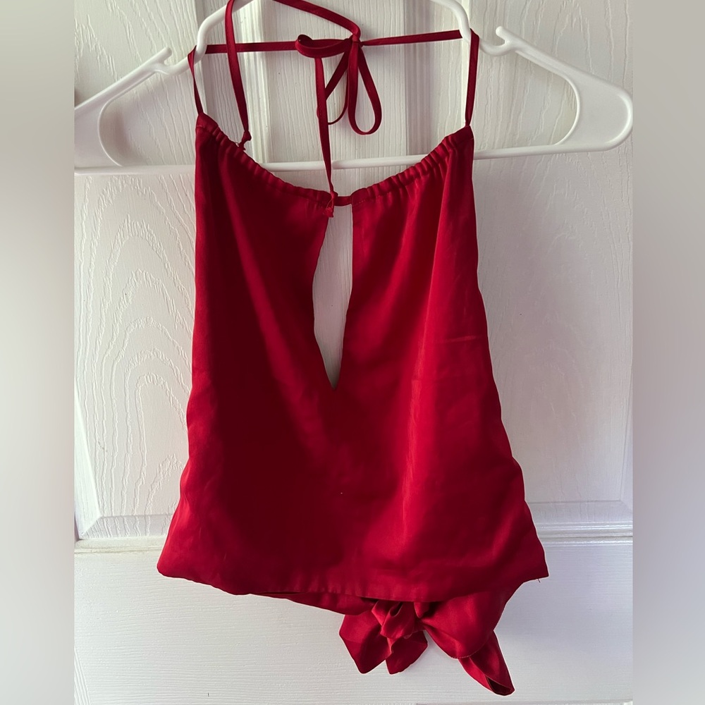 Garage Red Halter Top